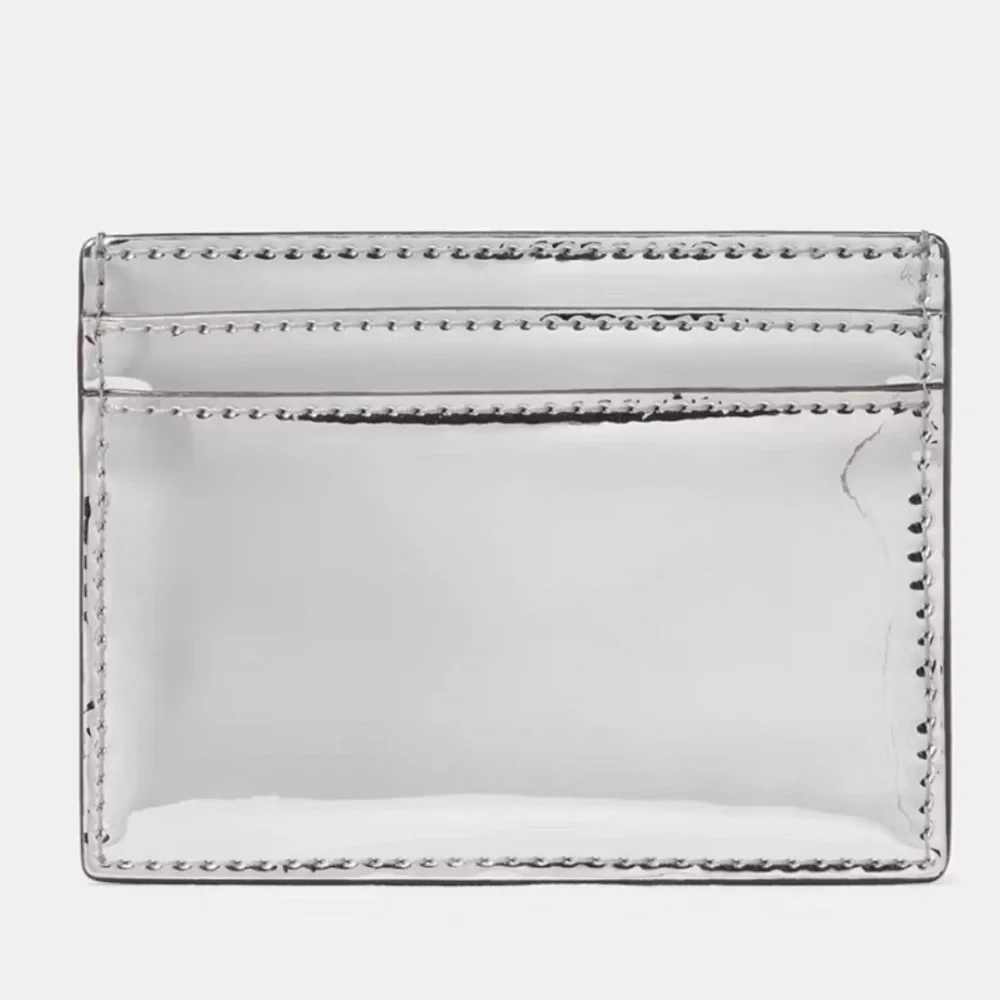 Kate Spade Silver Metallic Mirror Card Holder NWT Retails:$89 - Picture 3 of 3